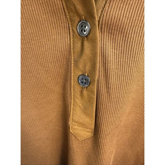 Veronica Beard Brown Coralee Cotton Blend Puff Sleeve Womens Blouse Top Size M - Picture 10 of 10